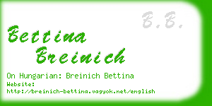 bettina breinich business card